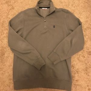 Izod Grey Quarter Zip Sweatshirt