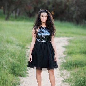 ⭐️⭐️Teal Sequin and Tulle Dress