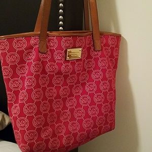 Red tote, Michael kors