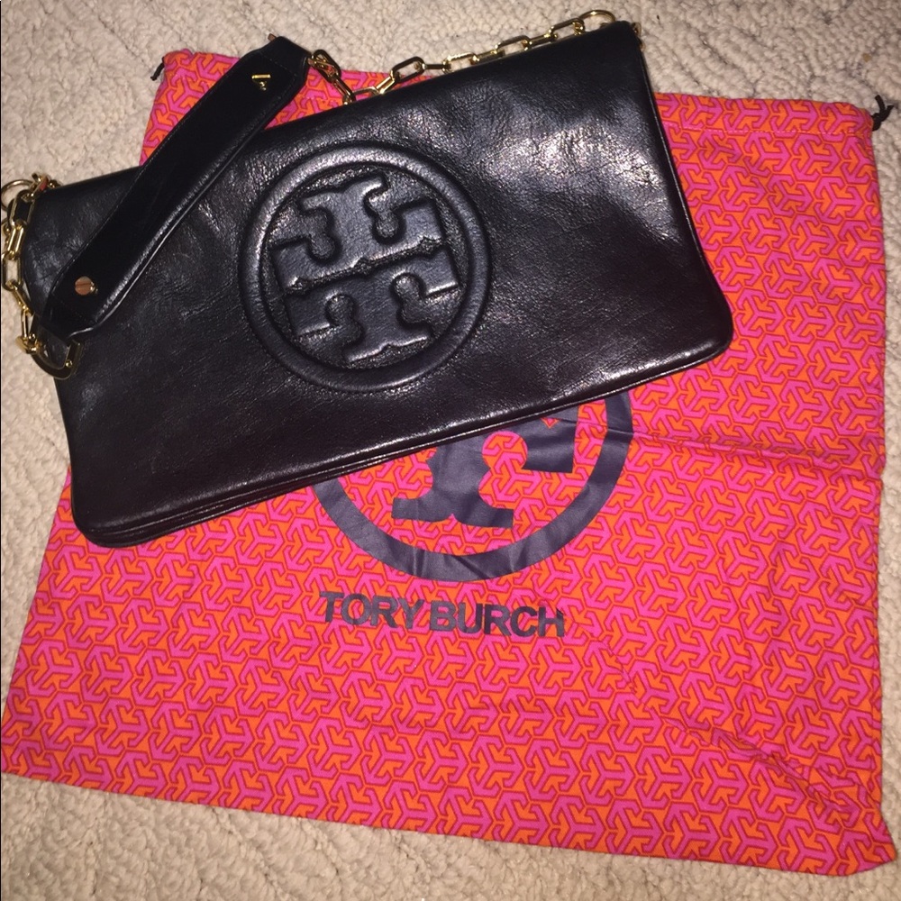 Black Tory Burch Reva Clutch