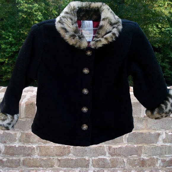 Gap Coat - Animal Print Collar, Cuff and Buttons - Picture 1 of 1