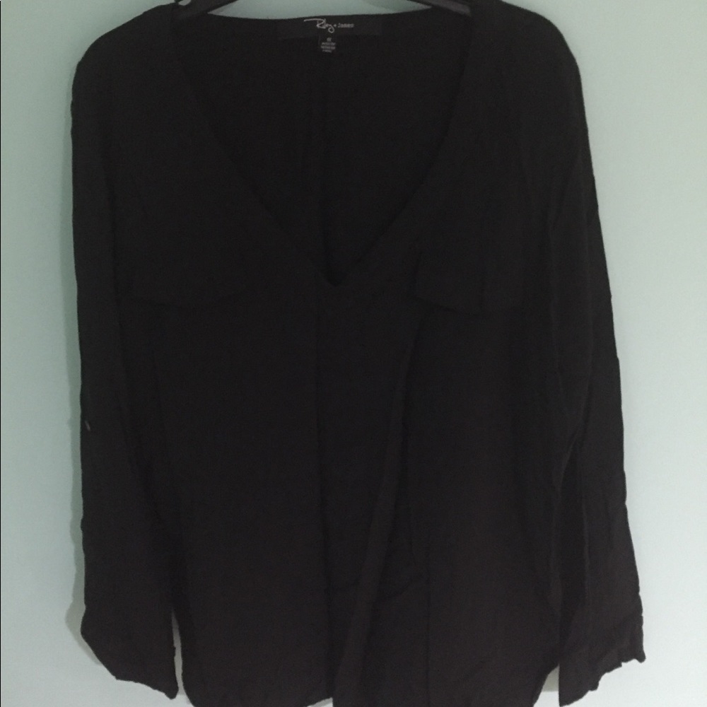 Simple black cotton top