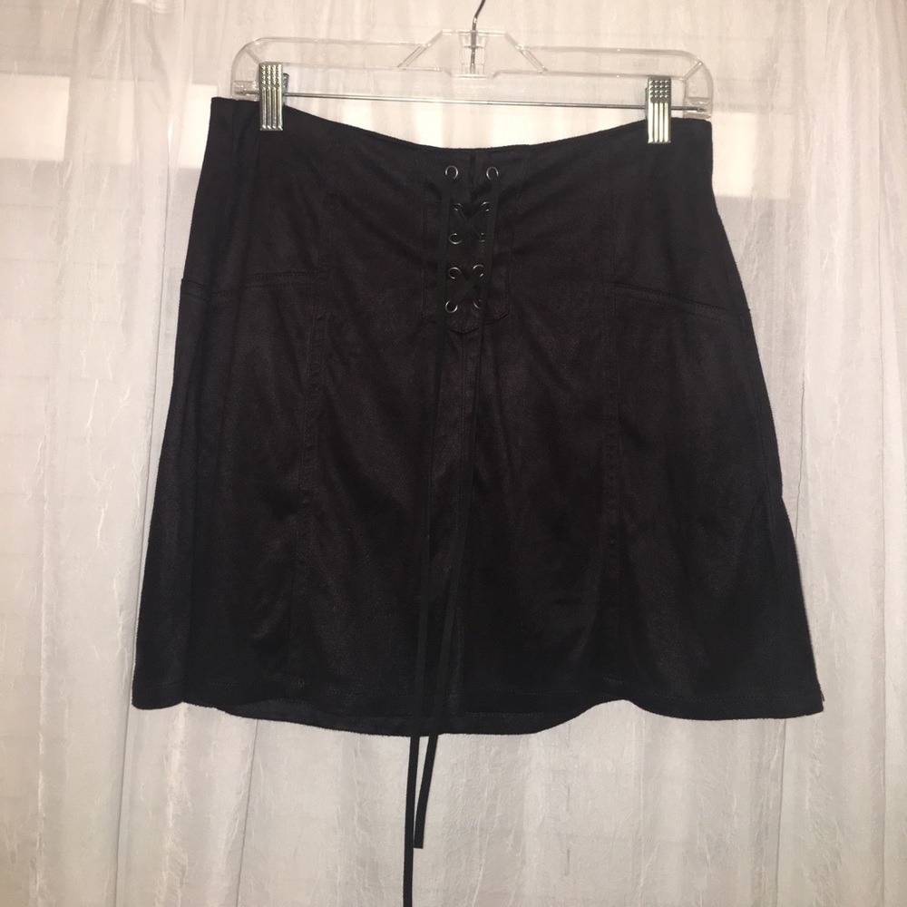 Black Suede Skirt