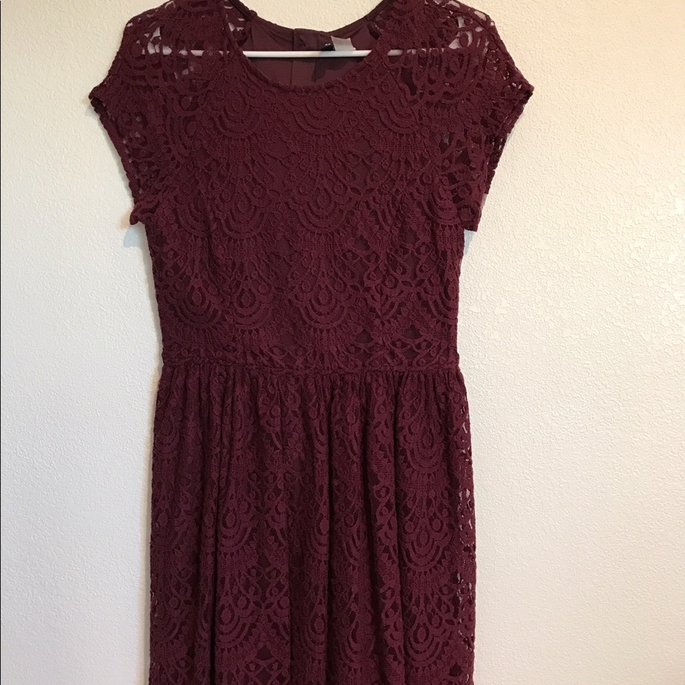 Ruby red lace dress