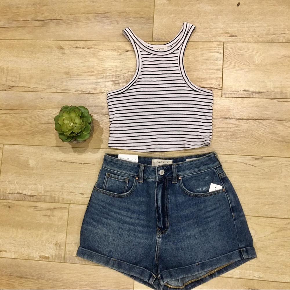 Tilly's Striped Crop Tank