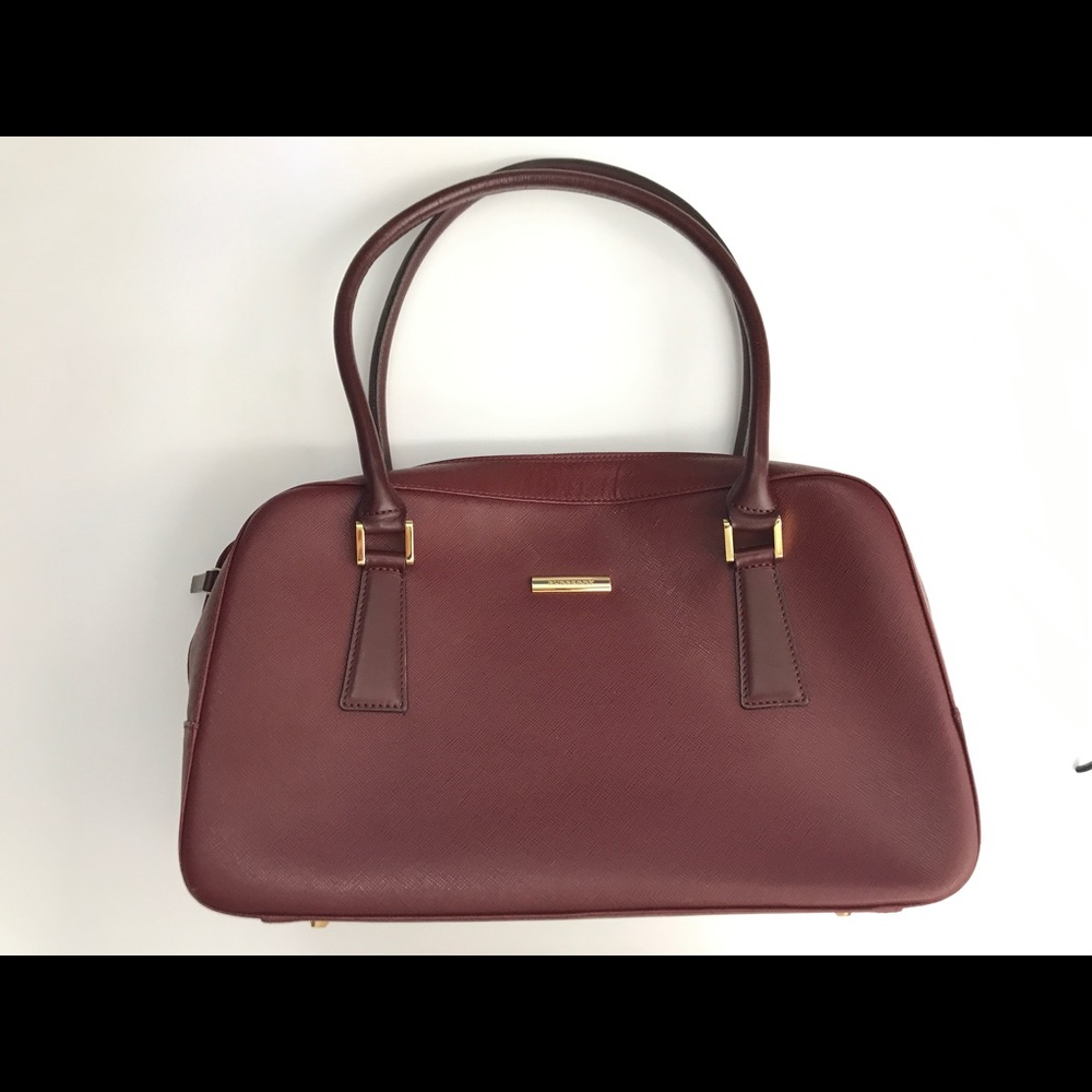 Burberry Burgundy Bowling Bag
