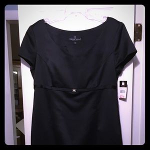 NWT Black-tie satin dress
