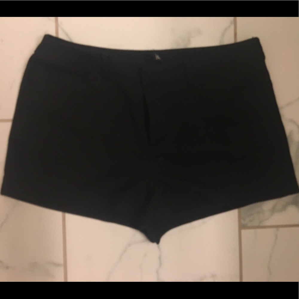 Black shorts with hidden pockets