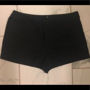 Black shorts with hidden pockets