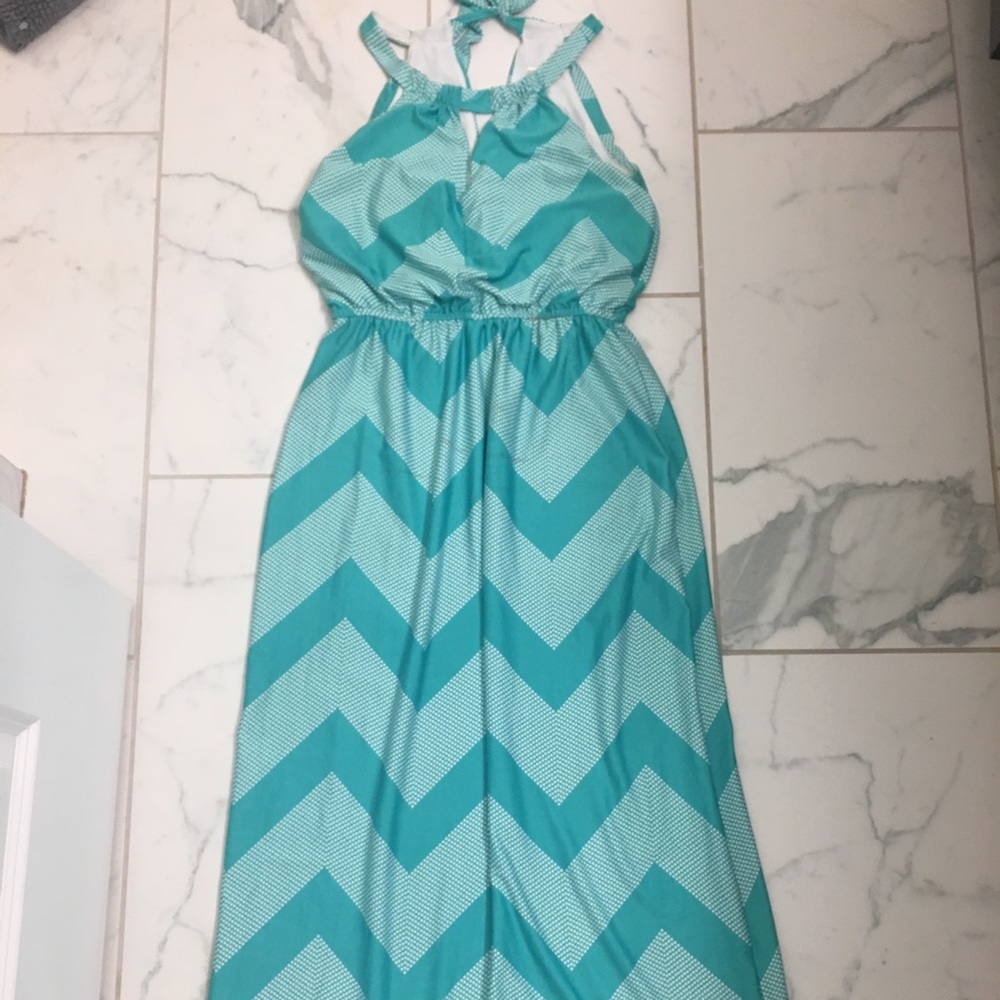 Floor length cotton dress with fun details