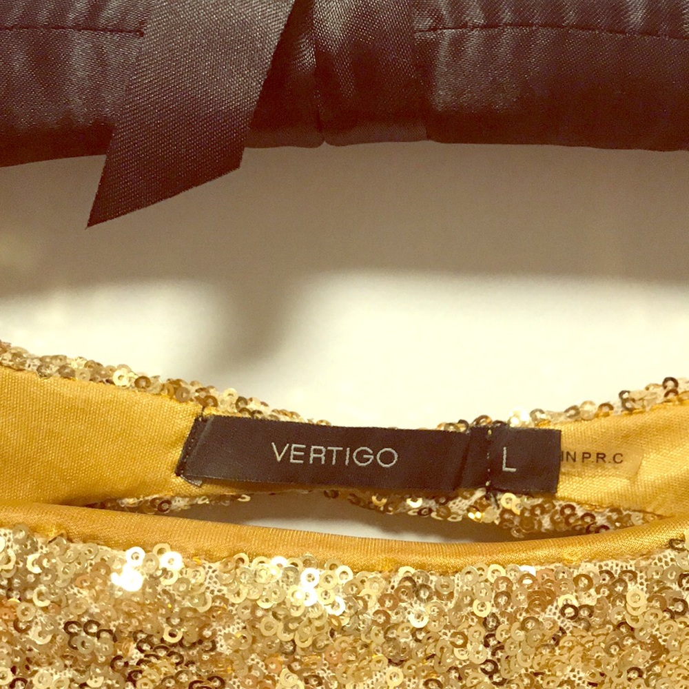 Gold Sequence Vertigo Party Dress - one time use
