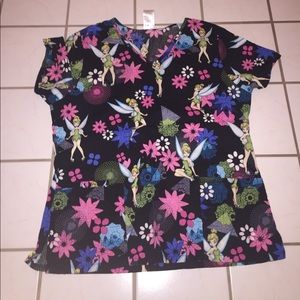 Tinker bell scrub top