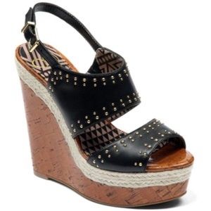 Jessica Simpson studded cork wedge - size 6