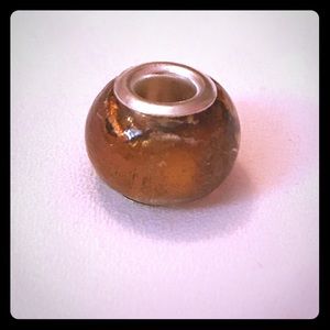 "Bronzed Glow" Glass Murano Bead
