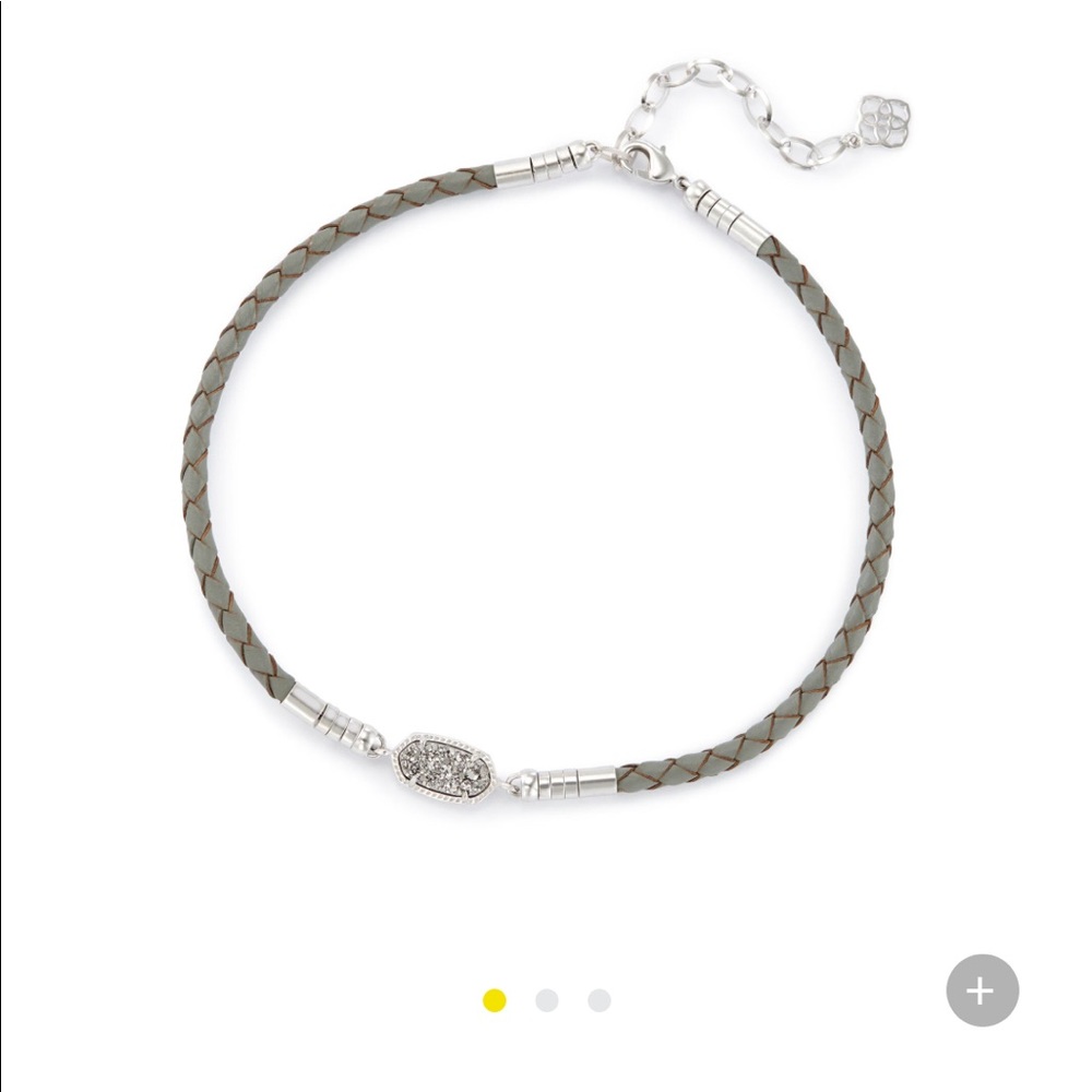 Kendra Scott platinum droosy choker with bag