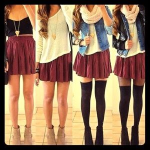 Sale: Maroon Brandy Melville Miniskirt