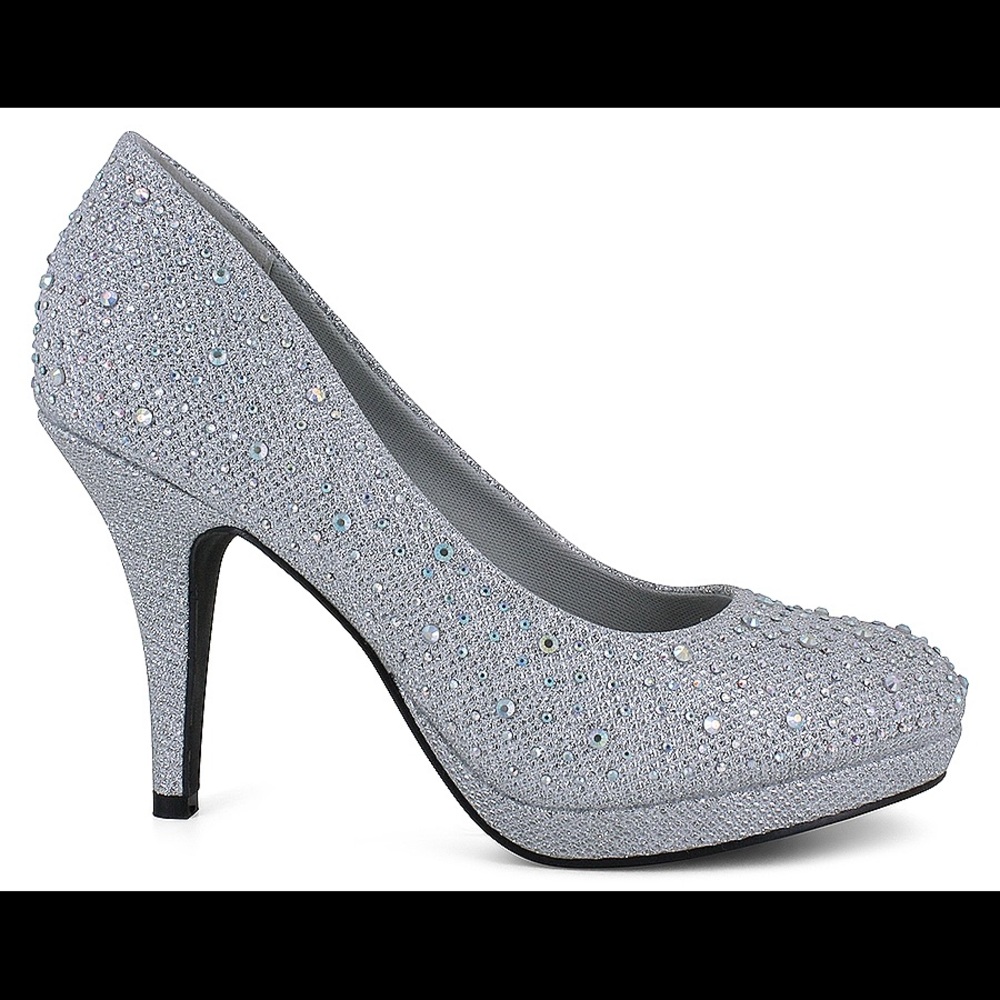 Silver Sparkly Heels!!