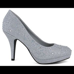 Silver Sparkly Heels!!