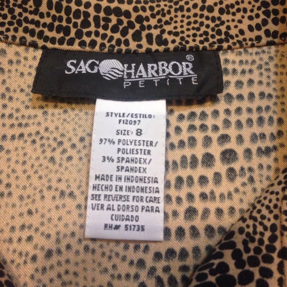 Sag Harbor Petite Long Sleeve Button Down Top - Picture 3 of 3