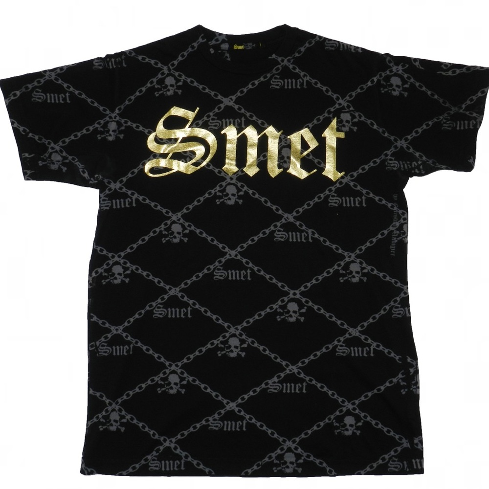Smet clothing brand gold logo