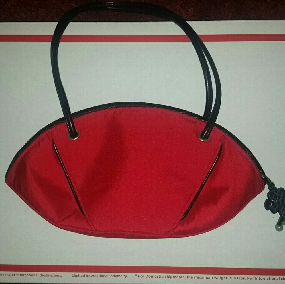 Shanghai Tang Satchel with Jade Tassel