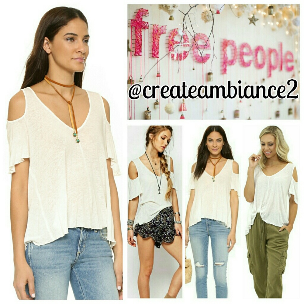 Free People Cold Shoulder Top
