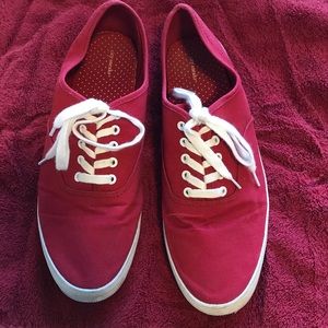 Women's size 12 city sneaks (Ked's style) red