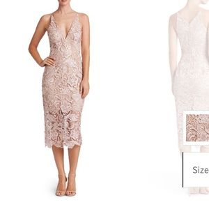 Dress the population- Marie lace midi dress