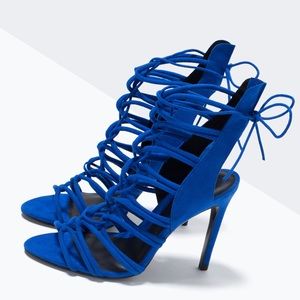 Zara blue heels