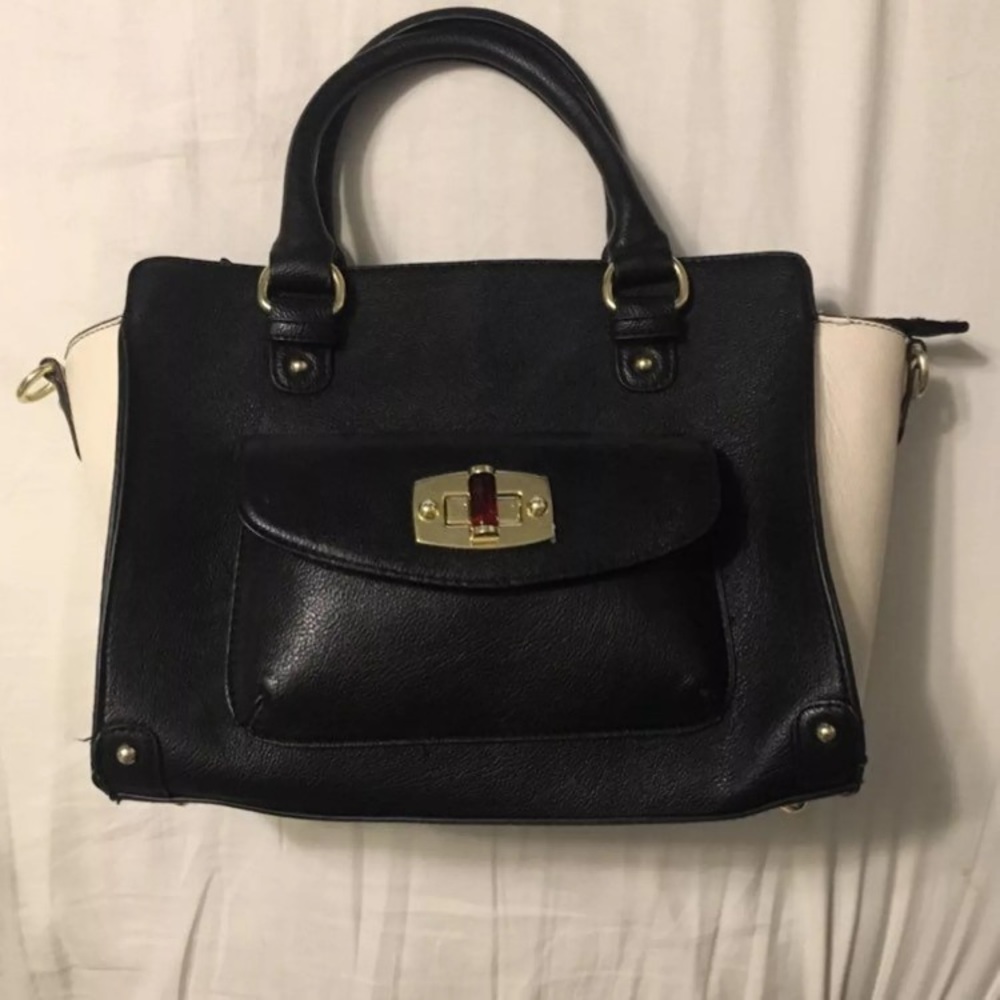 Black and white purse