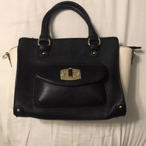 Black and white purse