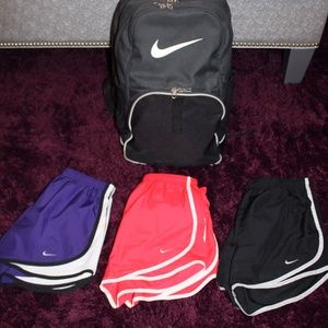 Nike Backpack and Dri Fits Small