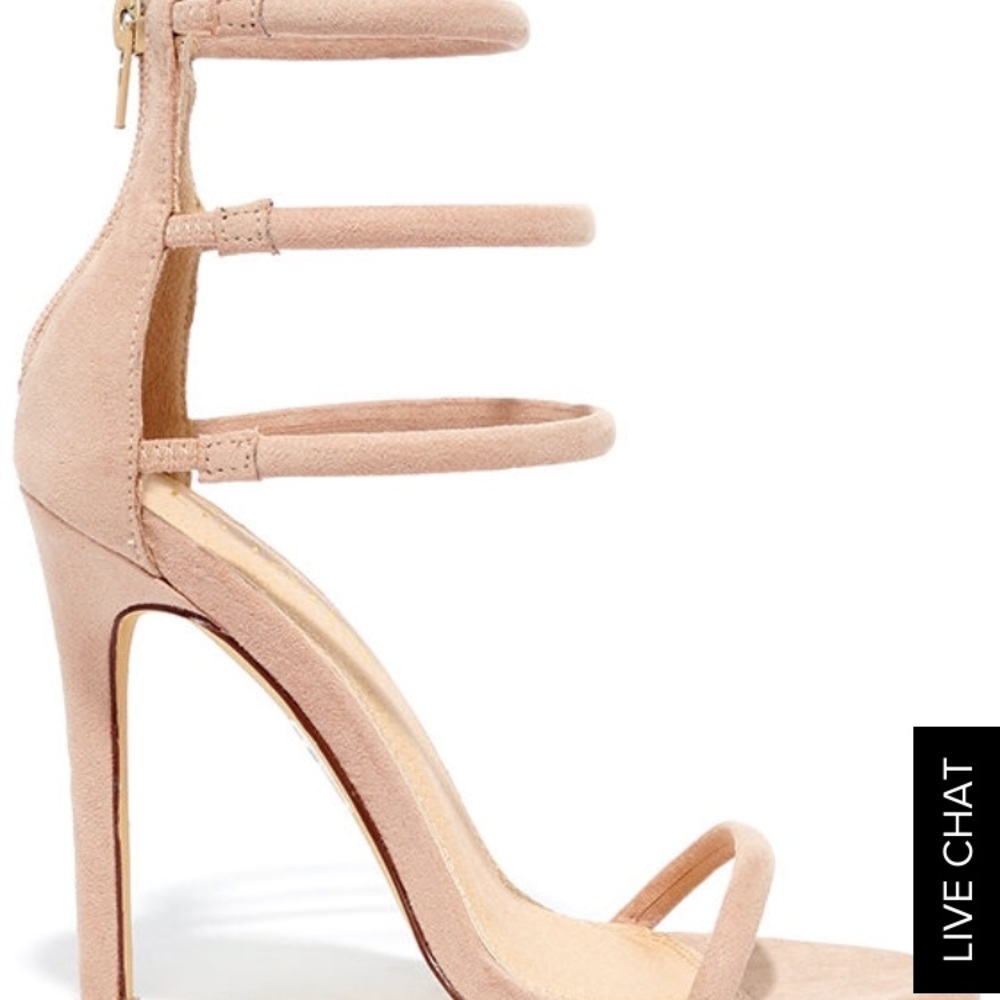Liliana suede 3 strap ankle heels
