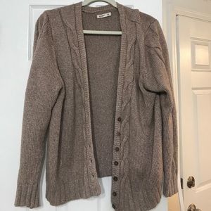 Comfy and Slouchy Tan Knit Sweater