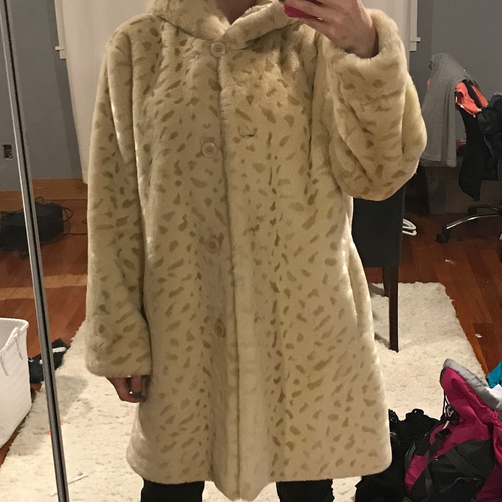 Reversible faux fur jacket
