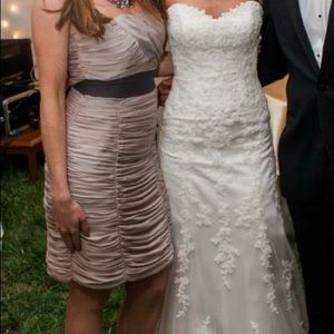 Champagne HM dress sweetheart neck