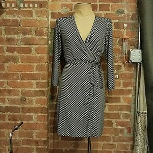 Long sleeve wrap dress