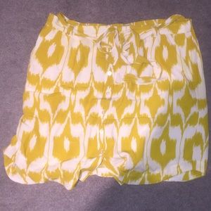 LOFT Islander Tie Waist Button Skirt