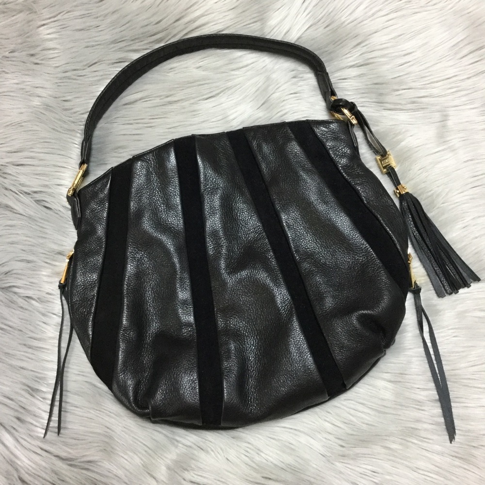 Aimee Kestenberg Black Leather/Suede Hoho Handbag