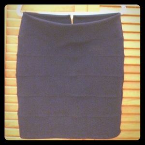 Topshop Navy Bandage Mini Skirt