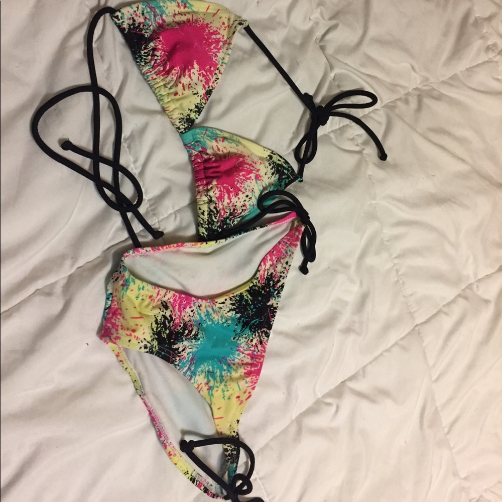 Paint splatter bikini