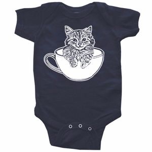 Tea Cup Kitty Onesie One Piece BodySuit