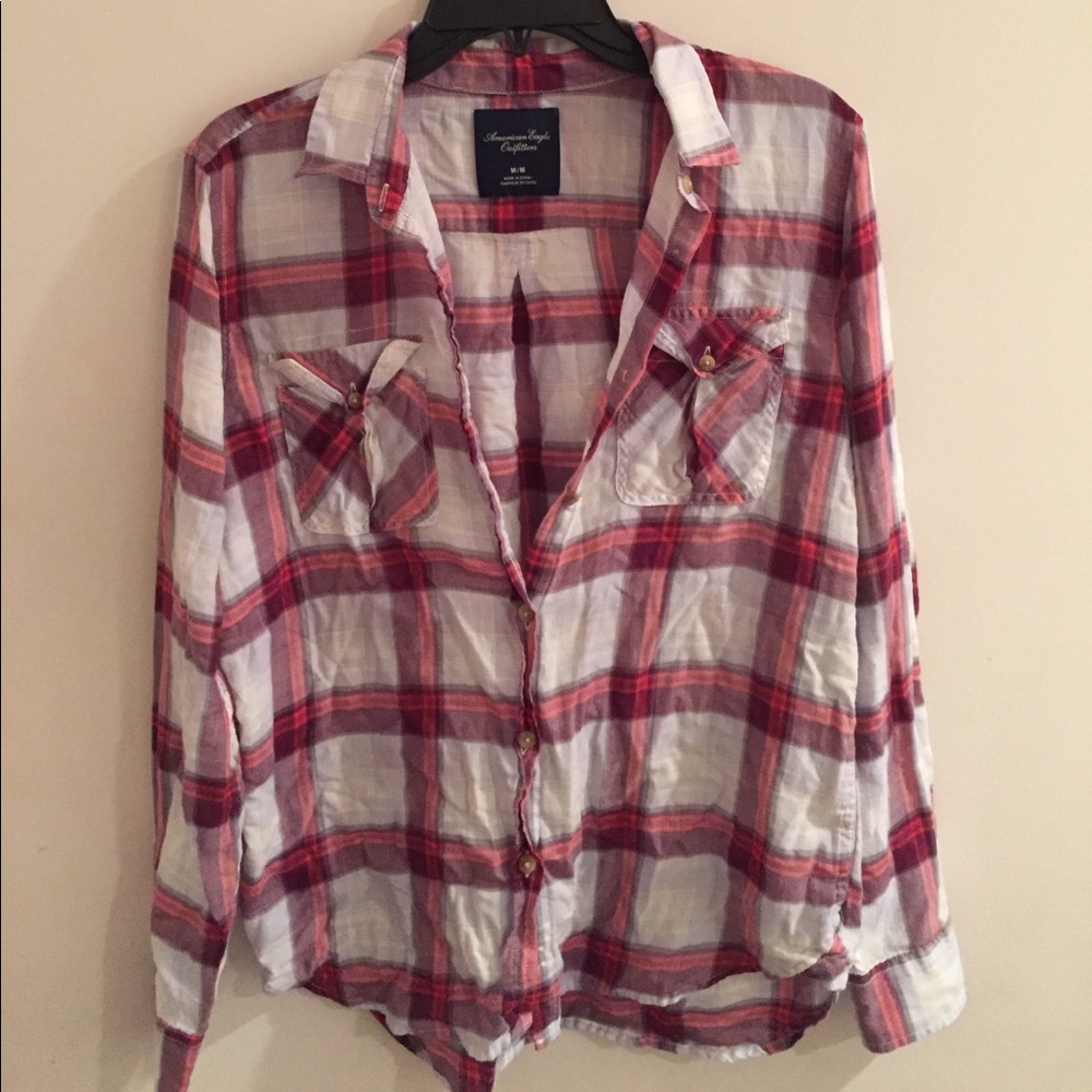 AEO plaid flannel shirt