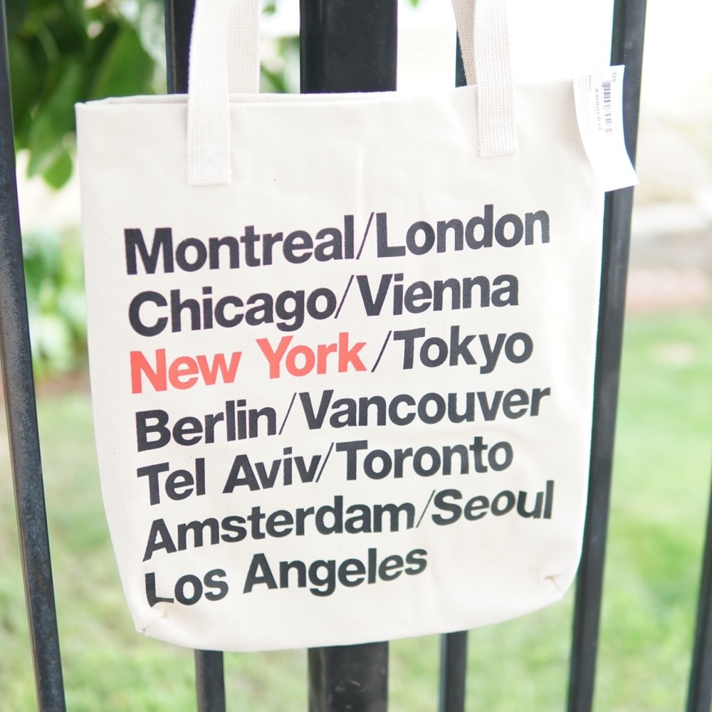 AMERICAN APPAREL Printed Cities Tote Bag New York