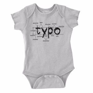 Typography Baby Shirt Anatomy of Type Schematic