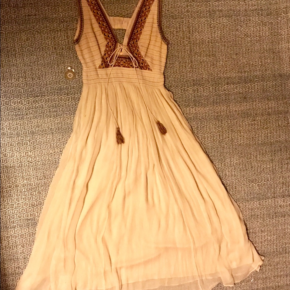ββπHPπ FREE PEOPLE cream crochet maxi EUC - Picture 2 of 5