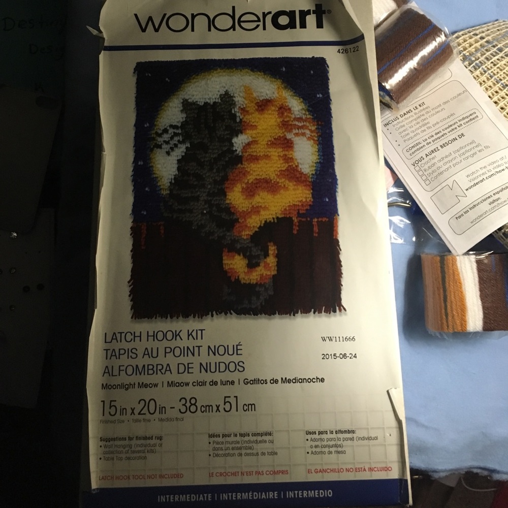 Wonder art latch hook kit Moonlight meow