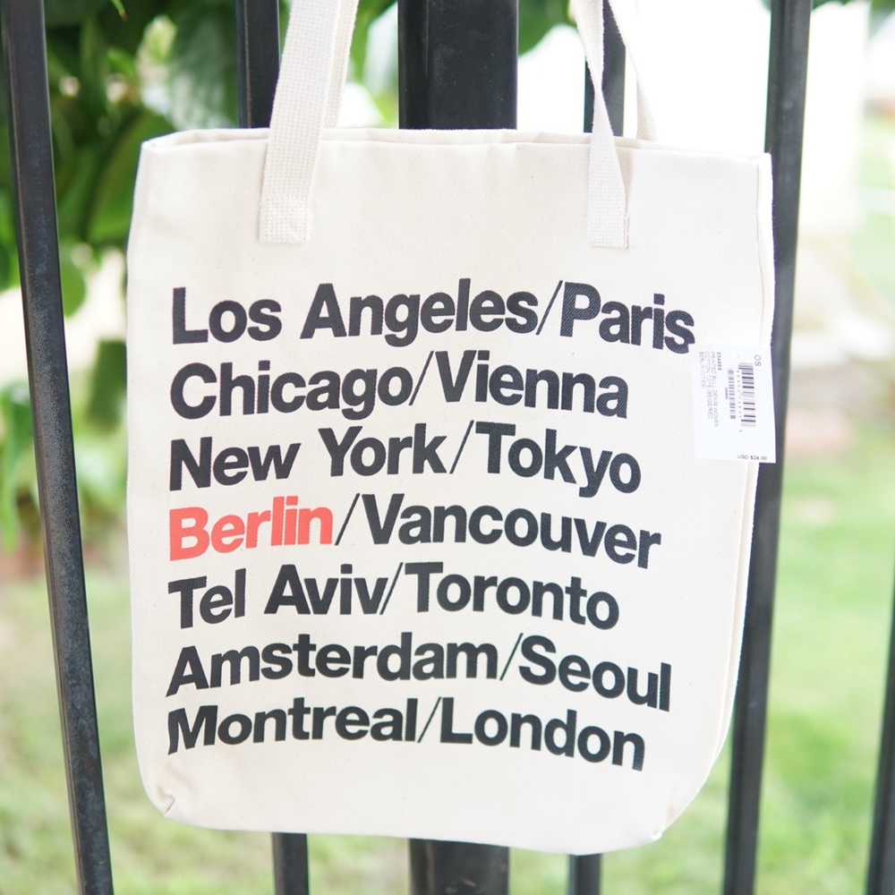 AMERICAN APPAREL Printed Cities Tote Bag Berlin
