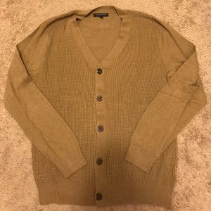 Banana Republic Camel Waffle Cardigan