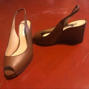 L.K Bennett Brown wedges size 7